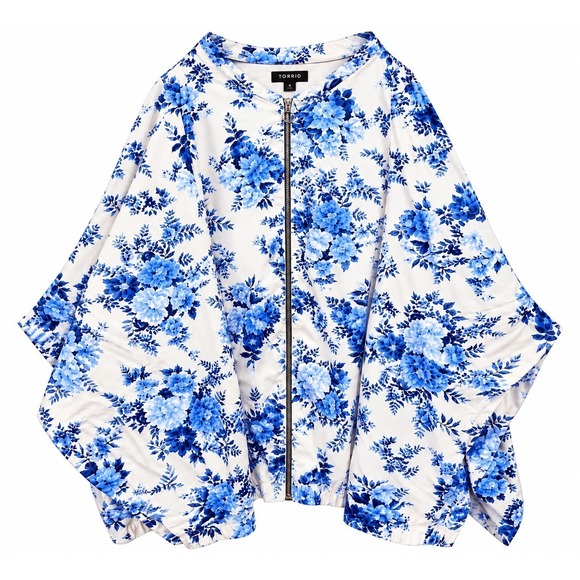 torrid Jackets & Blazers - Torrid Floral Bomber Jacket Full Zip Plus Size 4 4x cottagecore romantic